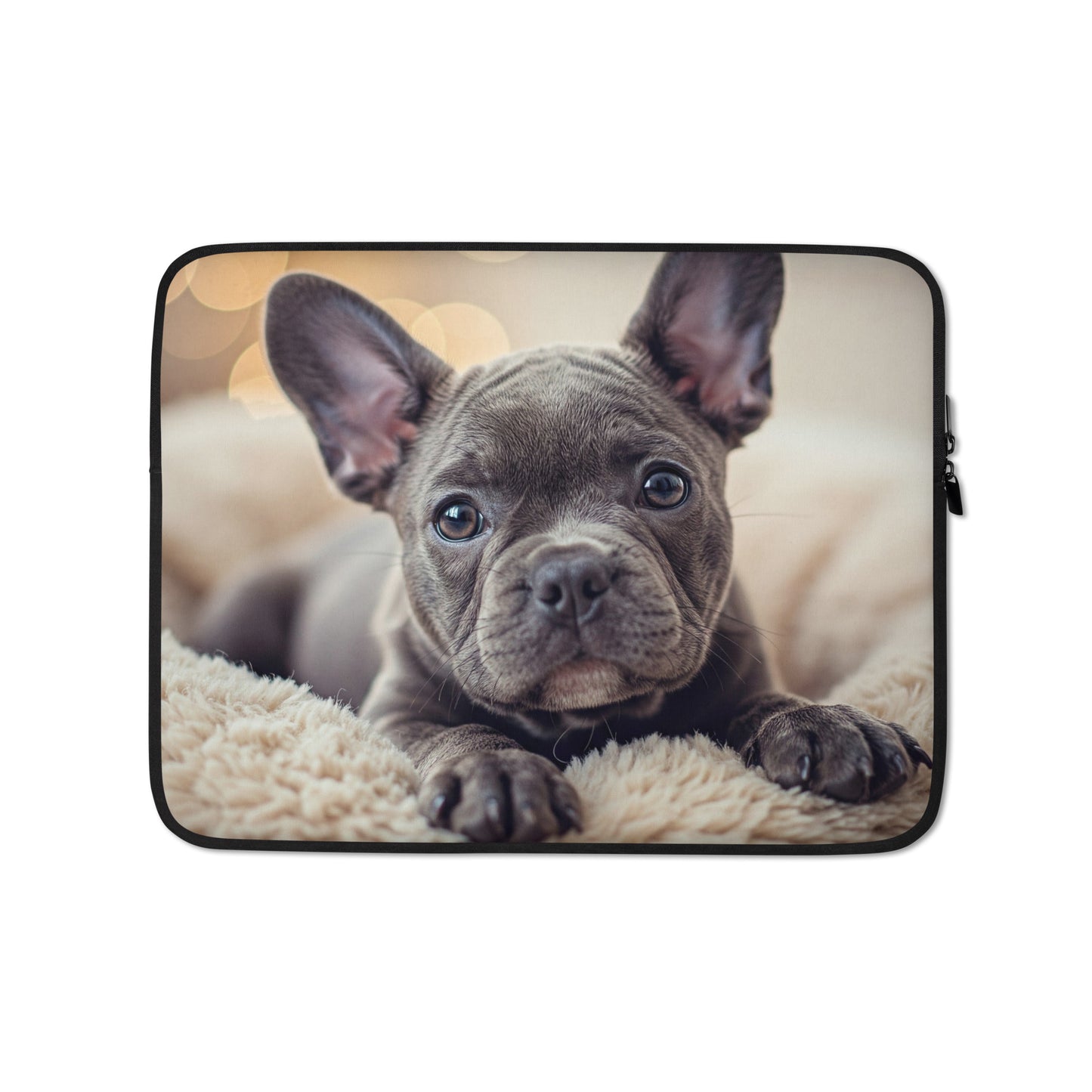 Grey Frenchie Laptop Sleeve