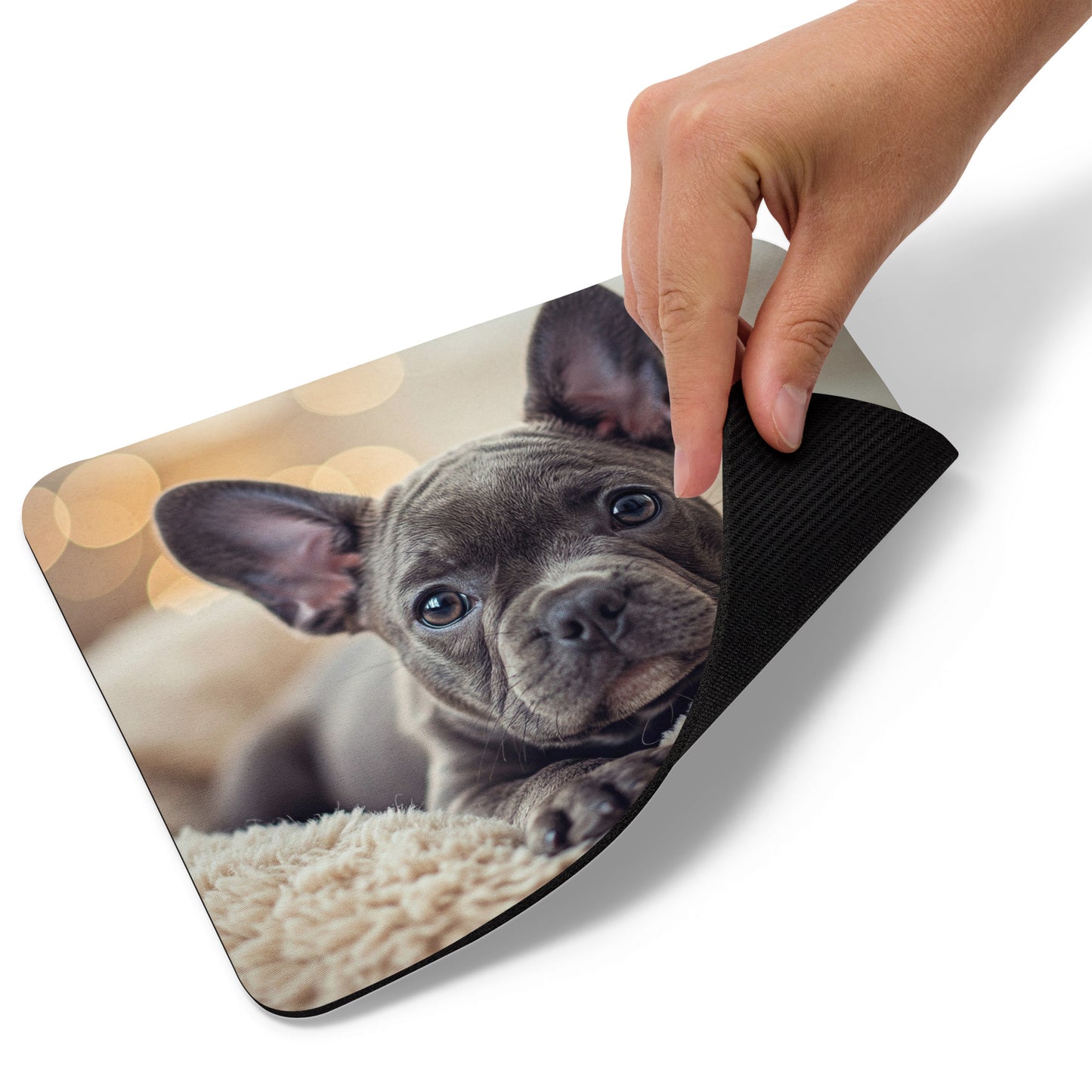 Grey Frenchie Mouse Pad