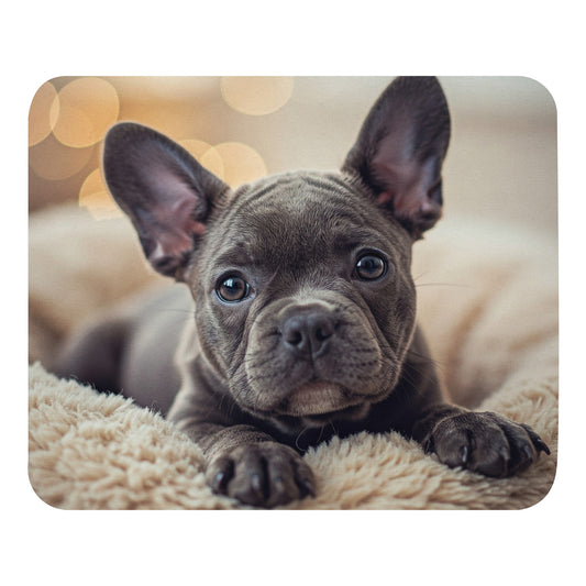 Grey Frenchie Mouse Pad