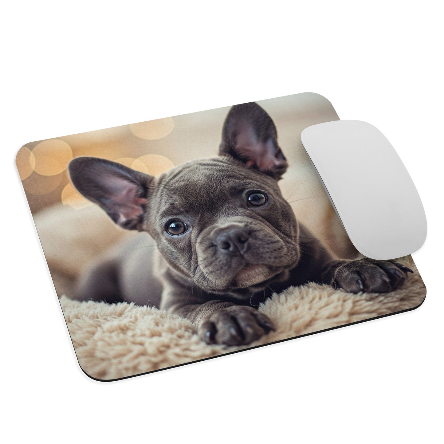 Grey Frenchie Mouse Pad